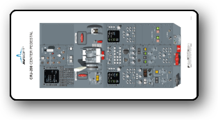 CRJ200 Flight Instruments panel color cockpit poster flight deck poster